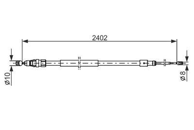 Brake control cable