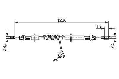 Brake control cable