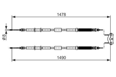 Brake control cable