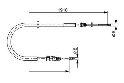 Brake control cable