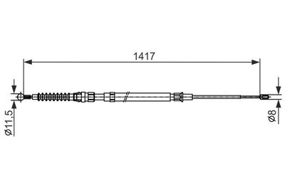 Cavo Comando Freno TT 2.0 TFSI Coupe 07.2006 - 06.2010 TT 1