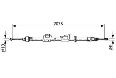 Cavo comando freno s-max 2.0 tdci 03.2006 - 12.2014 s-max 2
