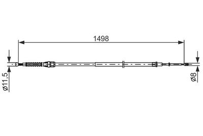 Brake control cable