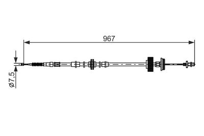 Brake control cable