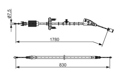 Brake control cable