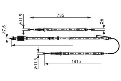 Brake control cable