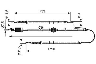 Brake control cable