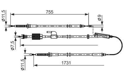 Brake control cable