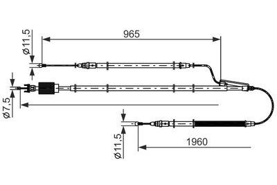 Brake control cable
