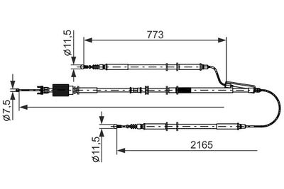 Brake control cable