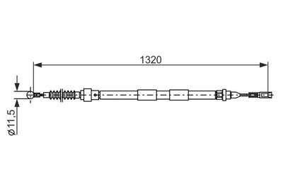 Brake control cable