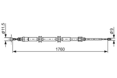 Brake control cable