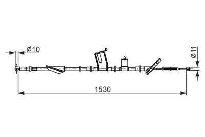 Brake control cable