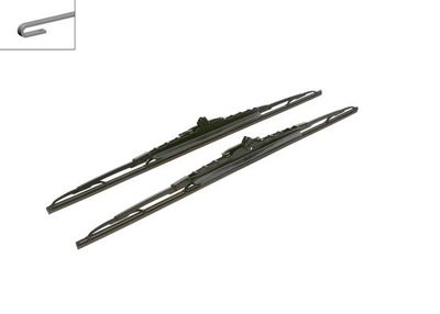 Kit spazzole tergi 657S 650/650mm (con ugello premontato)