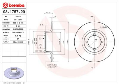 Dischi freno anteriore Skoda 105,120 (742) 08/76-12/9
