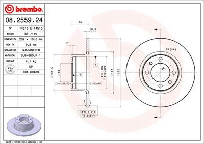 Dischi freno anteriore Lada 1200-1500 estate 09/73-06