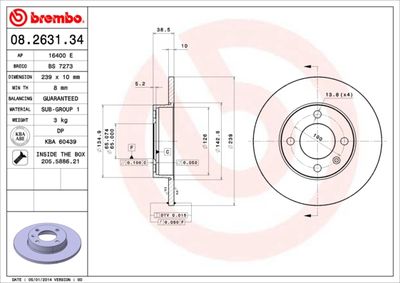 Dischi freno ant./ posteriore Audi 80 (80, 82, B1) 05/72-07/