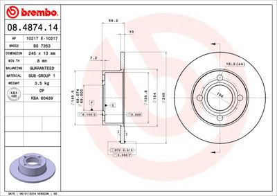 Dischi freno posteriore Audi 100 (44, 44Q, C3) 08/82-0