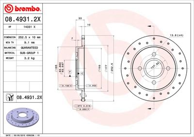 Dischi freno posteriore Ford ia Fiesta hatchbac