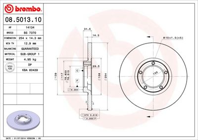 Dischi freno anteriore Ford Transit bus (t_ _) 10/85-