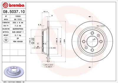 Dischi freno posteriore Saab 900 I (AC4, AM4) 01/79-12