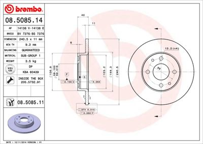 Dischi freno ant./ posteriore Abarth 500 / 595 / 695 (312_)