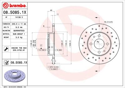 Dischi freno ant./ posteriore Abarth 500 / 595 / 695 (312_)