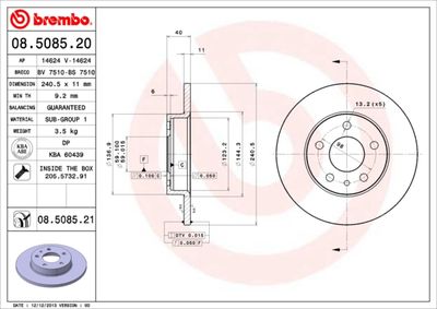 Dischi freno posteriore Alfa Romeo gtv (916_) 09/94-10