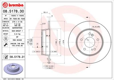 Dischi freno posteriore Chrysler crossfire 07/03-12/08