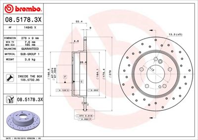 Dischi freno posteriore Chrysler crossfire 07/03-12/08