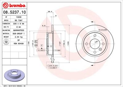 Dischi freno posteriore Volvo 440 k (445) 08/88-12/96