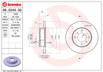 Dischi freno anteriore Mitsubishi colt IV (ca_a) 03/9