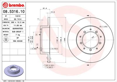 Dischi freno posteriore Land Rover defender Cabrio (L3