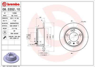 Dischi freno posteriore Citroën xm (Y3) 05/89-10/94 /