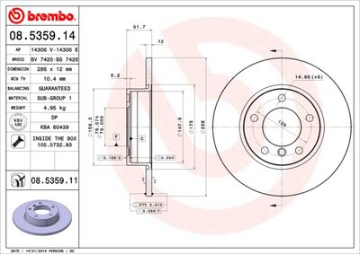 Dischi freno anteriore BMW 3 (E36) 09/90-11/98 / BMW