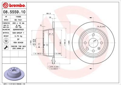 Dischi freno posteriore Opel Astra f (T92) 09/91-09/98