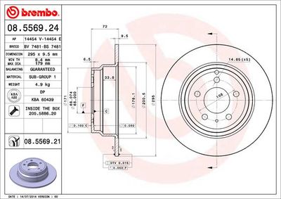 Dischi freno posteriore Volvo 850 (854) 06/91-10/97 /