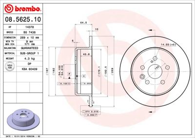 Dischi freno posteriore Lexus es (VCV10_, VZV21_) 09/8