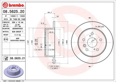 Dischi freno posteriore Toyota camry (_V1_) 07/90-06/9