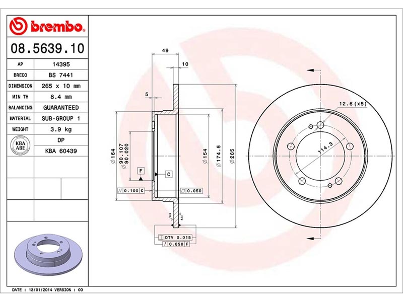 Dischi freno posteriore Mitsubishi eclipse I (D2_a) 12