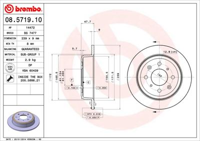 Dischi freno posteriore Honda civic V hatchback (eg) 1