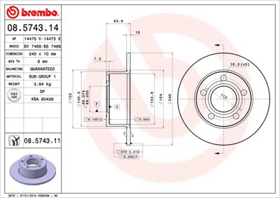 Dischi freno posteriore Audi (faw) A6 (C5, 4Y8) 09/99-