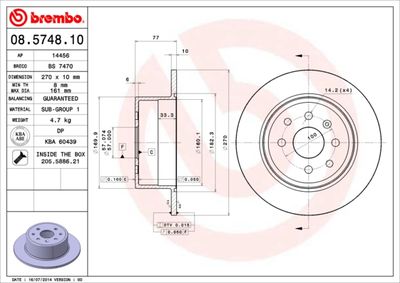Dischi freno posteriore Opel calibra a (C89) 08/89-07/