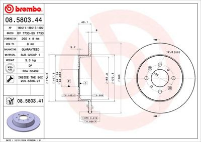Dischi freno posteriore Honda civic VII Coupé (EM2) 02