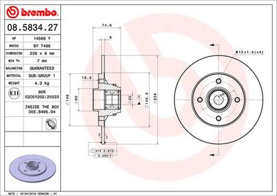 Dischi freno posteriore 19 I (b/c53_) 01/88-09