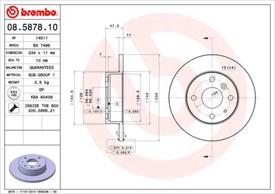 Dischi freno anteriore Daihatsu charade III (G100, G1