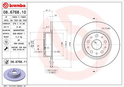 Dischi freno posteriore Alfa Romeo 166 (936_) 09/98-06