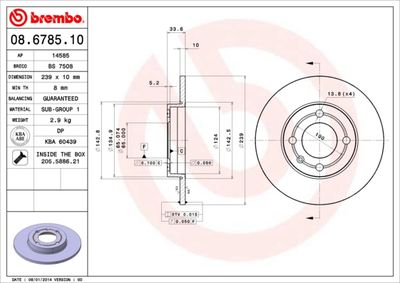 Dischi freno anteriore Seat arosa (6H) 05/97-06/04 /