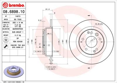 Dischi freno posteriore acura legend II 08/91-08/96 /