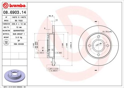 Dischi freno anteriore Ford Fiesta IV (ja_, jb_) 08/9